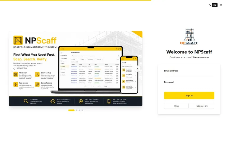 NPScaff application interface